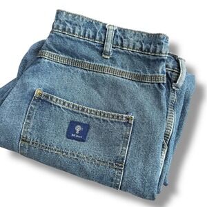 RK Brand Mens‎ 38x29 Blue Denim Carpenter Jeans Relaxed Fit Hammer Loop